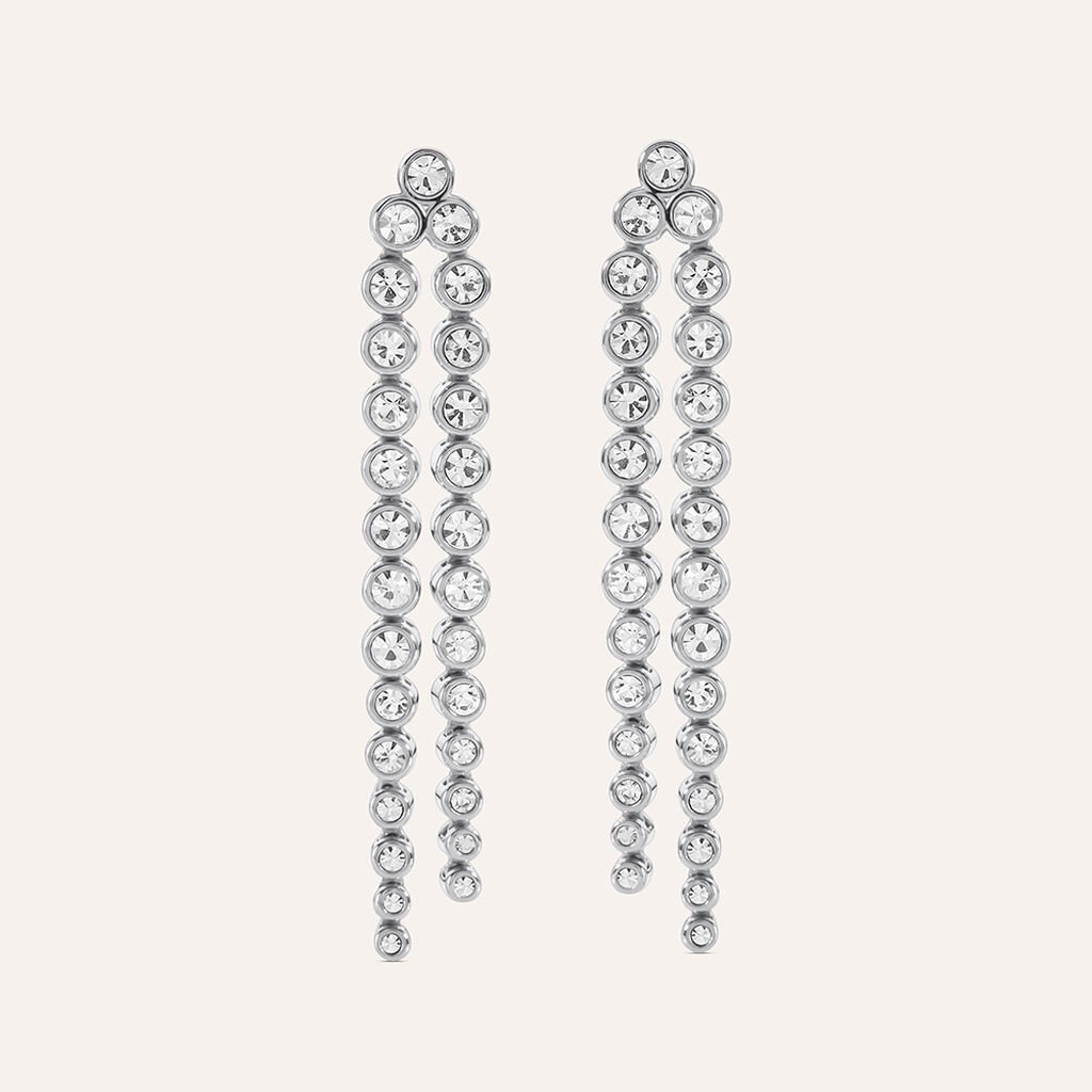 Orecchini Pendenti Aura Acciaio Cubic Zirconia