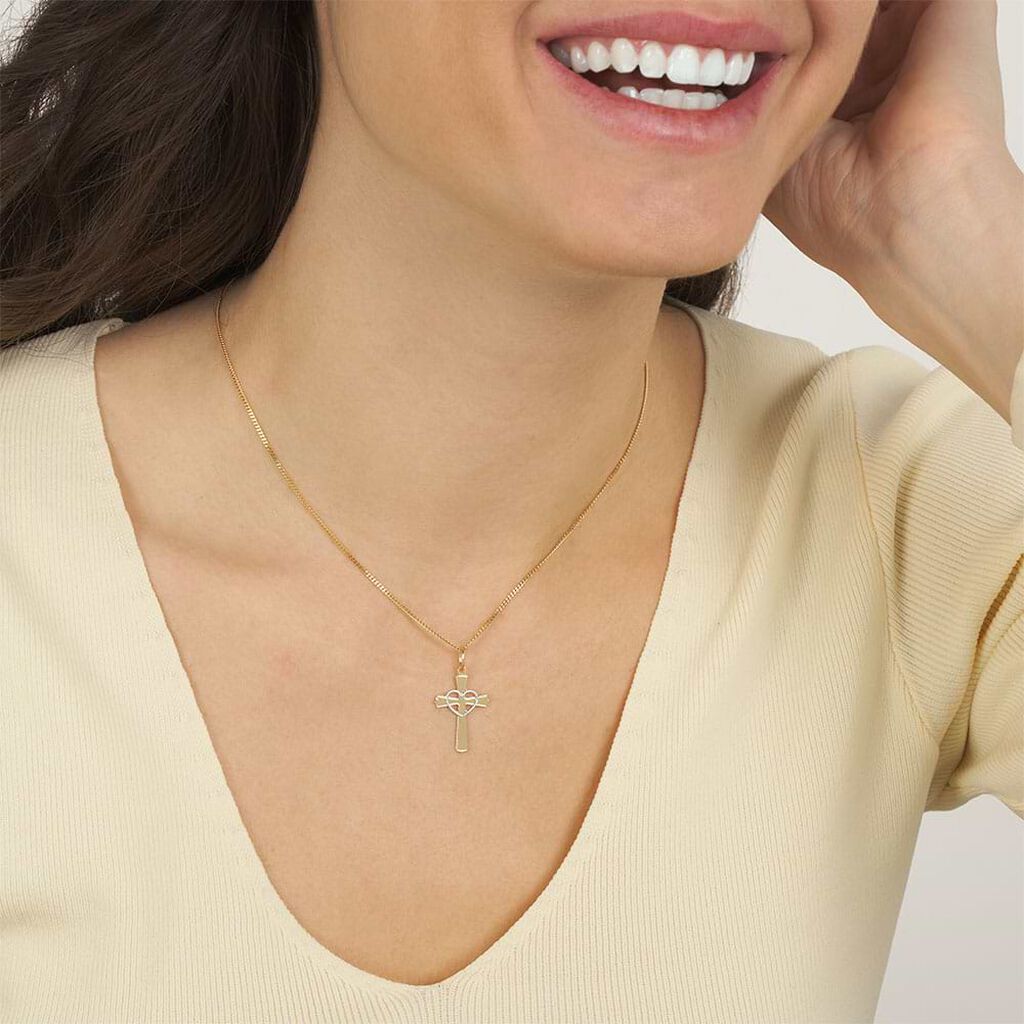 Pendente Holy Oro Bicolore - Ciondoli con Incisione Donna | Stroili