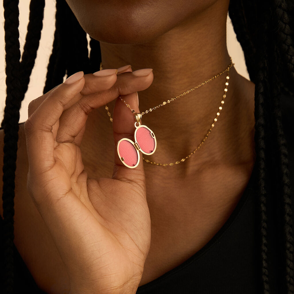 Pendente Portafoto Po&egrave;me Oro Giallo