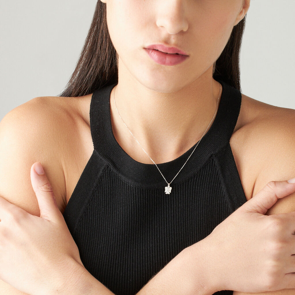 Collana Claire Oro Bianco Cubic Zirconia - Collane Donna | Stroili
