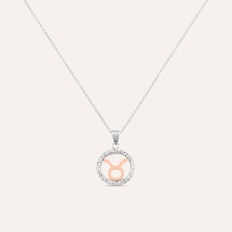 Collana Sunrise Acciaio Bicolore Bianco / Rosa Cubic Zirconia - Collane Donna | Stroili