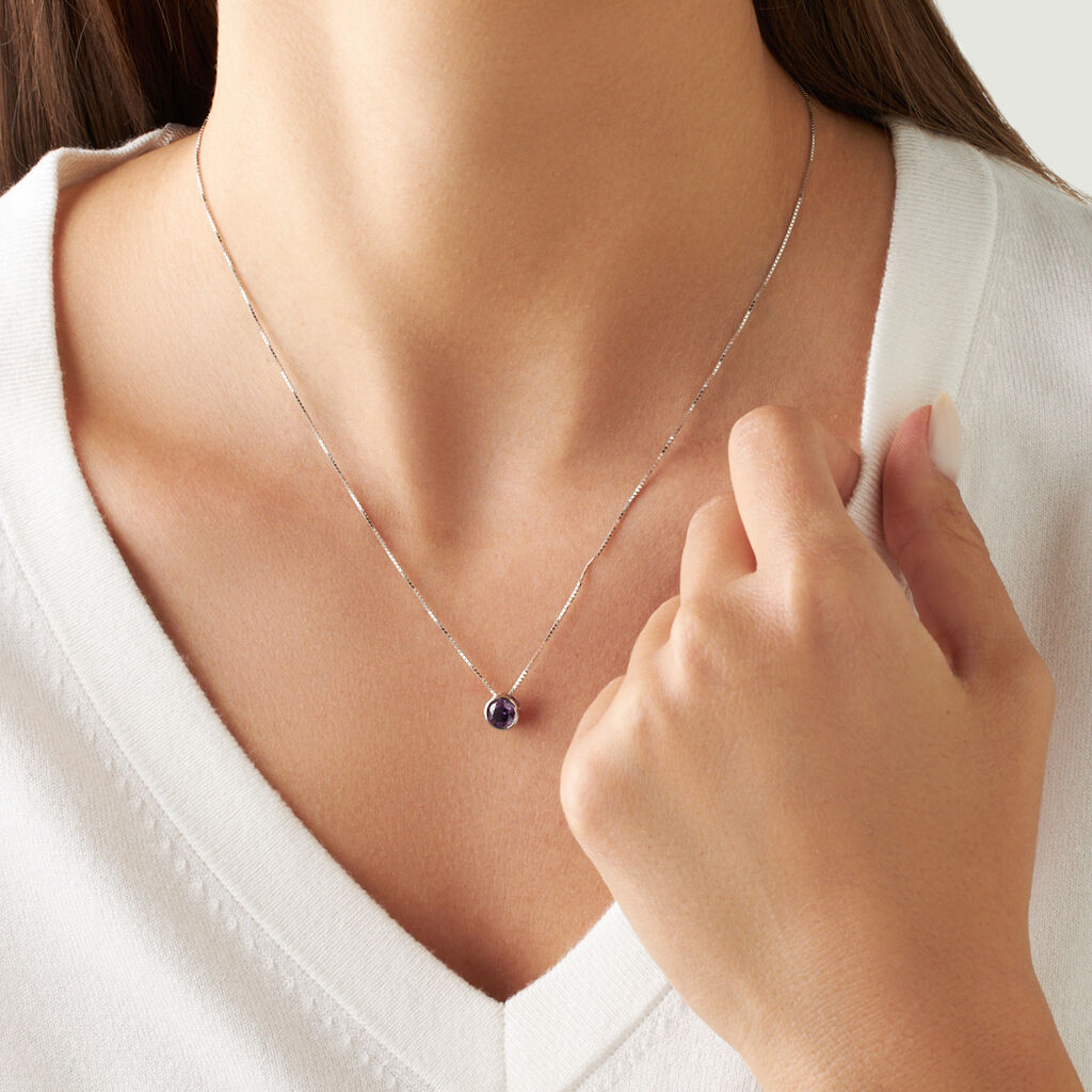 Collana Punto Luce Silver Rainbow Argento Rodiato Cubic Zirconia