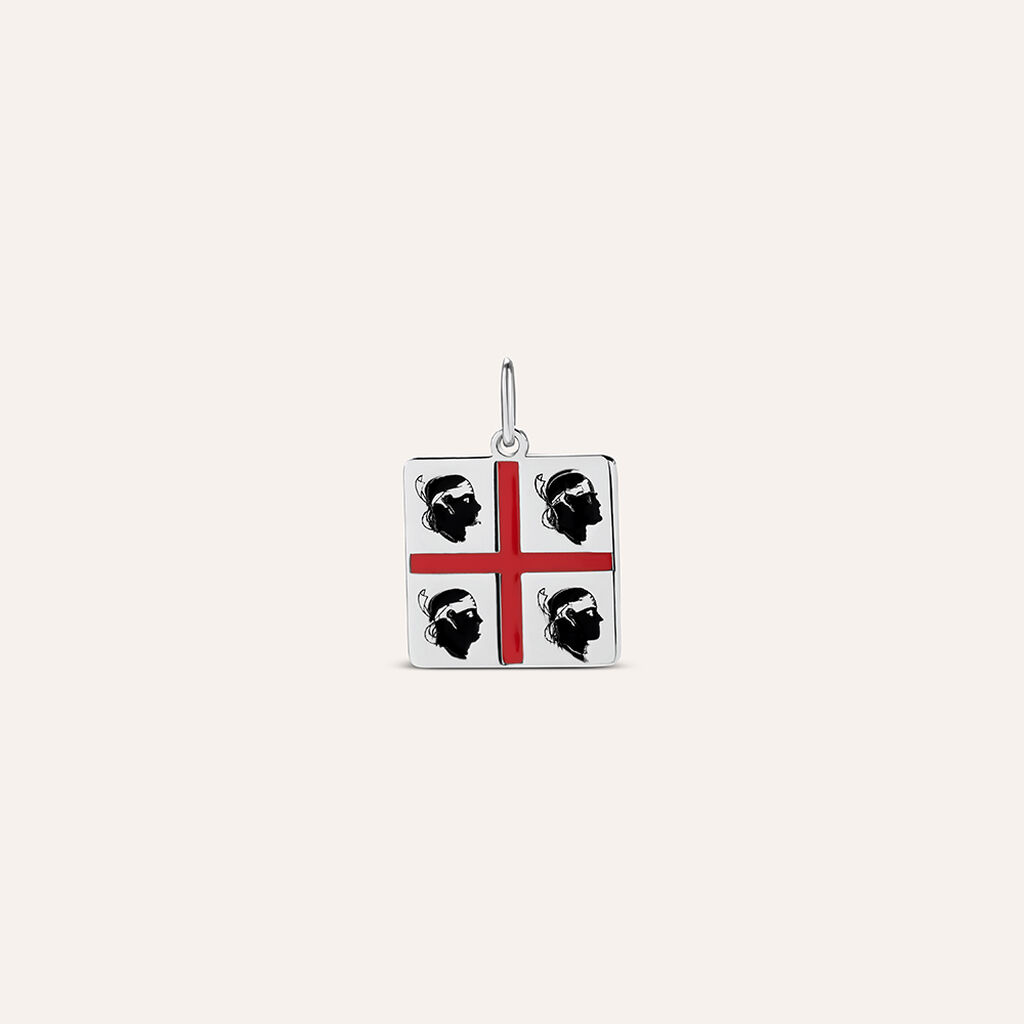 Pendente Saluti&Baci Bandiera Serdegna Love Beats Argento Rodiato - Ciondoli Donna | Stroili