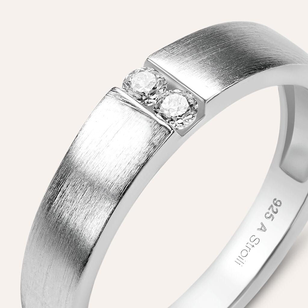 Anello Fedina Silver Collection Argento Rodiato Cubic Zirconia - Anelli con Pietre Unisex | Stroili
