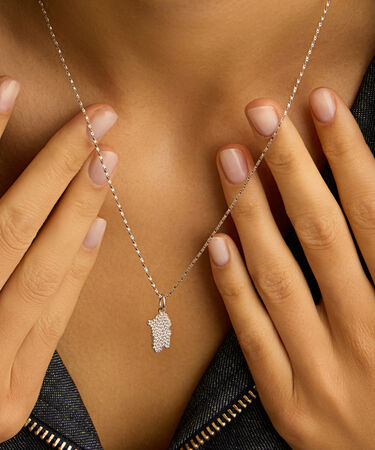 Pendente Saluti&Baci Sardegna Love Beats Argento Rodiato Cubic Zirconia