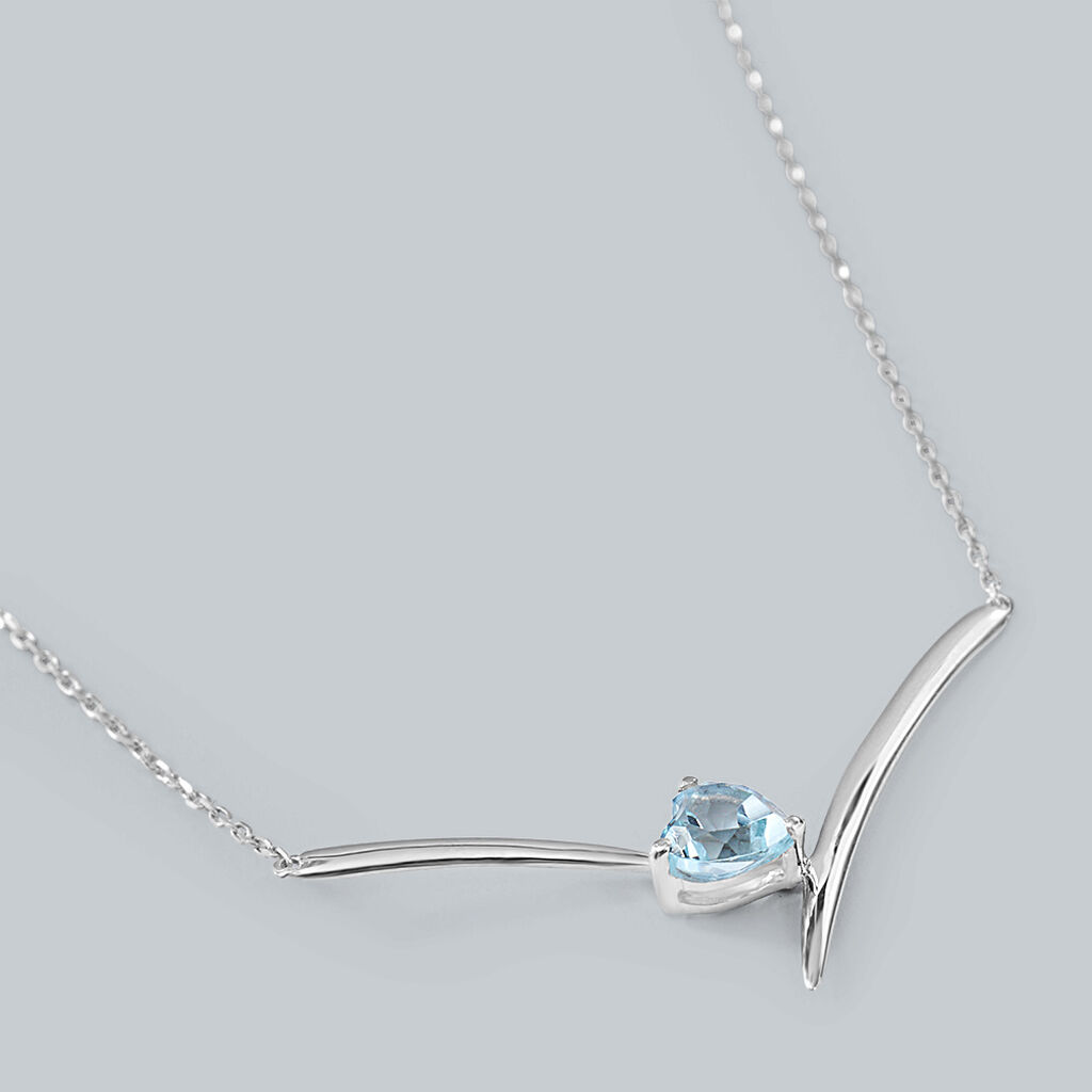 Collana Amélie Oro Bianco Topazio - Collane Donna | Stroili