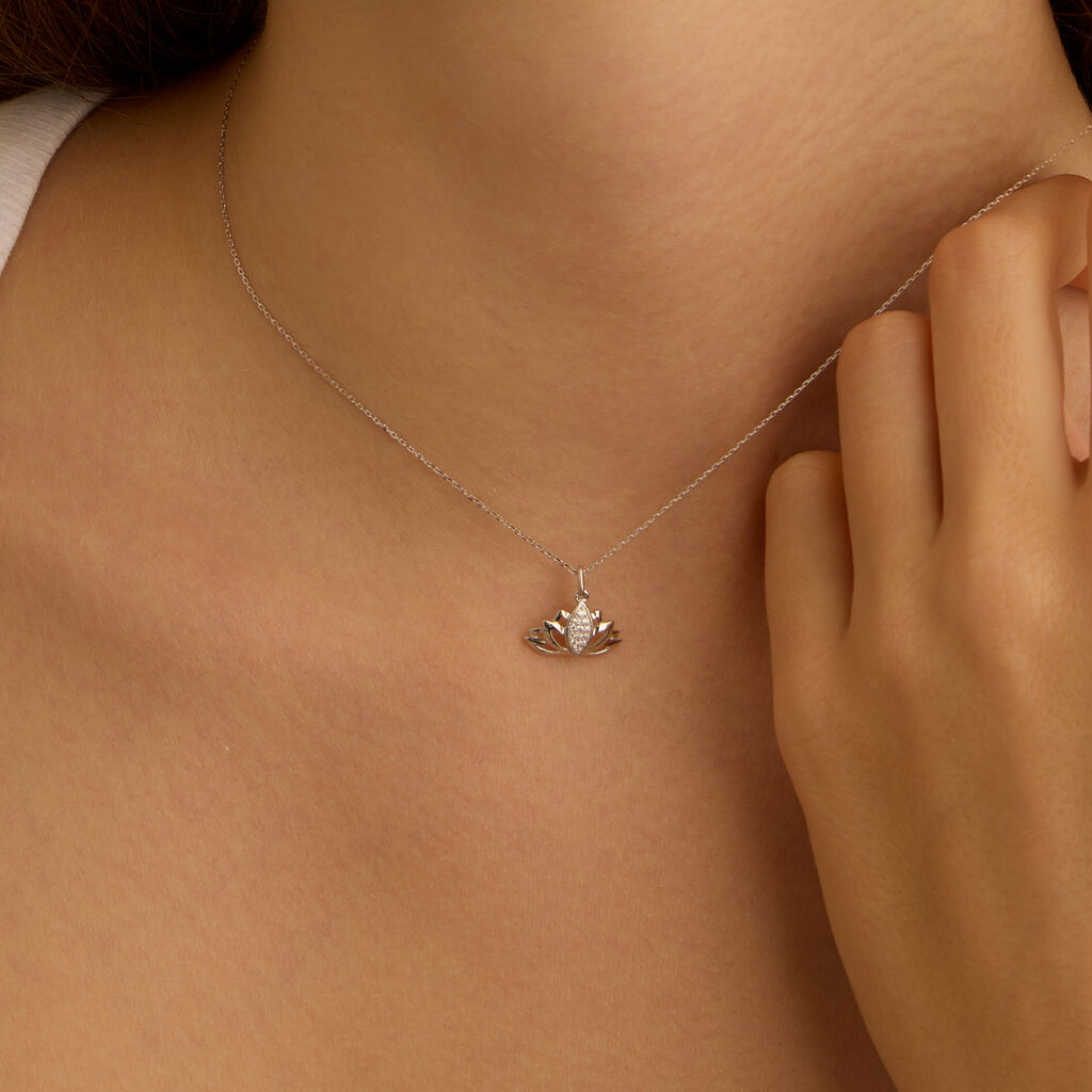 Collana Claire Oro Bianco Cubic Zirconia