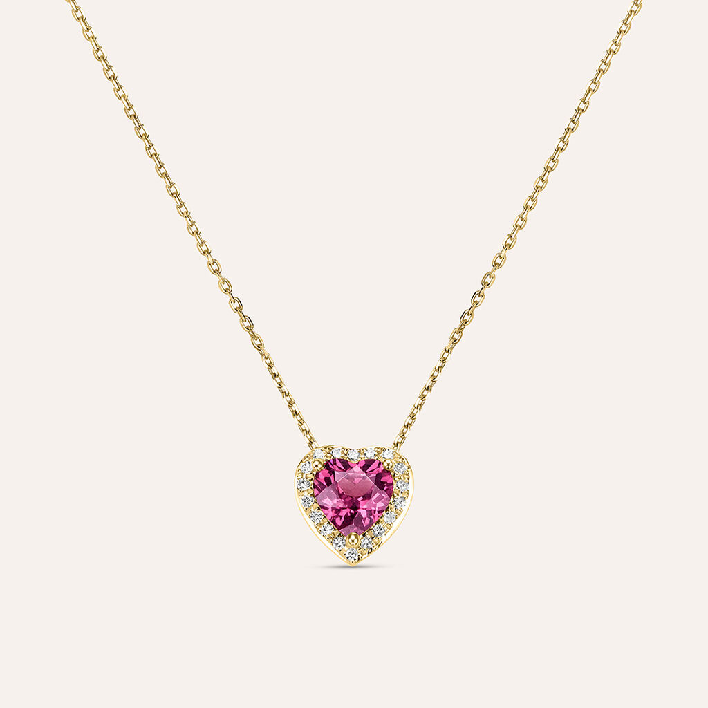 Collana Jasmine Oro Giallo Rodolite Diamante