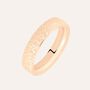 Fede Comoda Leggera Squadrata Diamantata 4 mm Oro Rosa