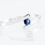 Anello Solitario Charlotte Oro Bianco Zaffiro
