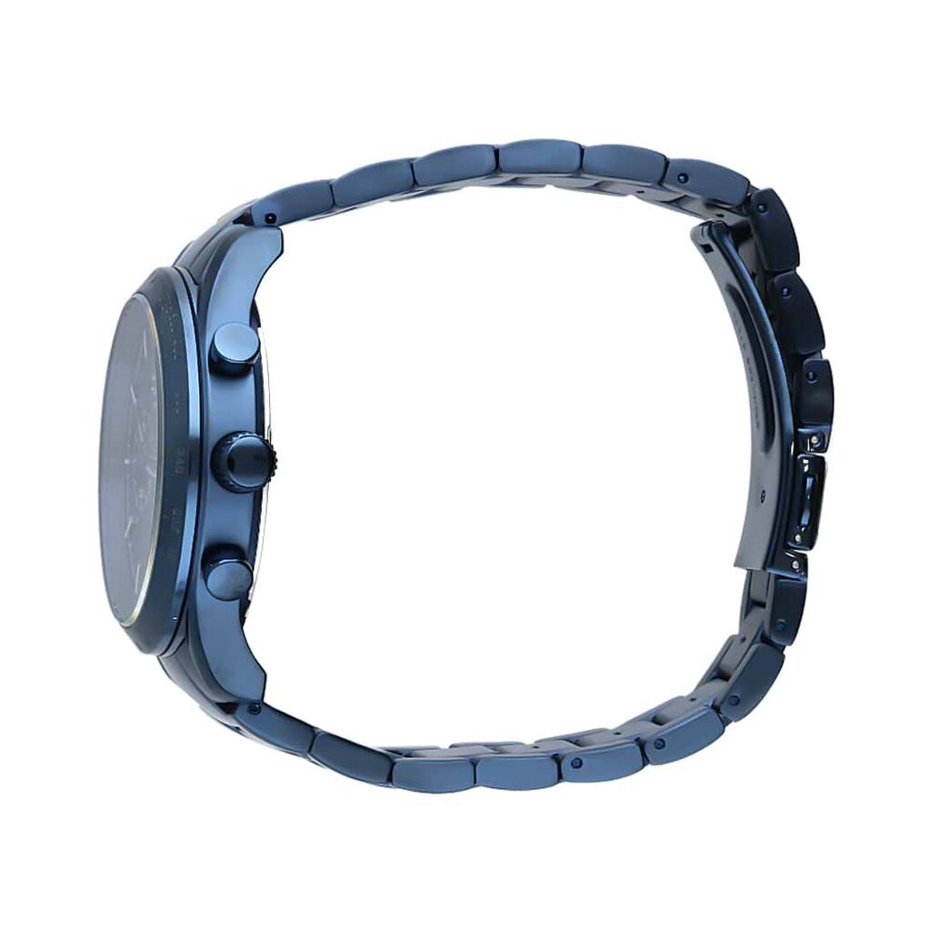 Orologio cronografo cinturino e cassa in acciaio blu - Orologi per Prima Comunione Uomo | Stroili