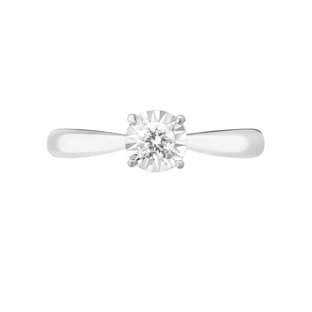 Anello Solitario Valentino Diamotion Oro Bianco Diamante - Anelli con Pietre Donna | Stroili