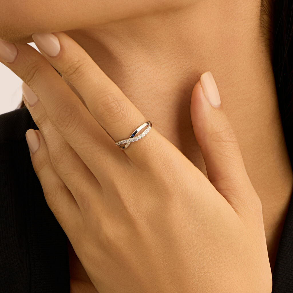 Anello Fantasia Silver Shine Argento Rodiato Cubic Zirconia - Anelli con Pietre Donna | Stroili