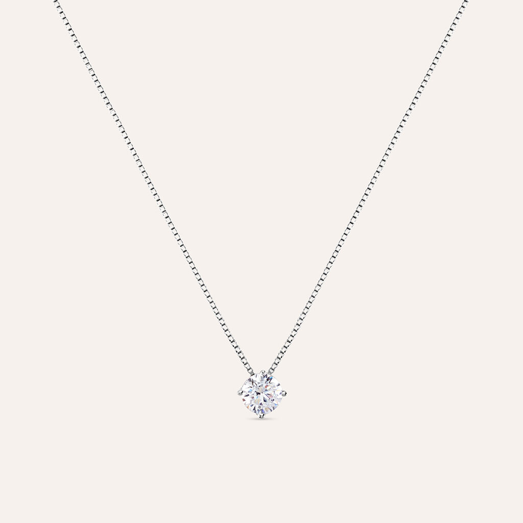 Collana Punto Luce Silver Elegance Argento Rodiato Cubic Zirconia