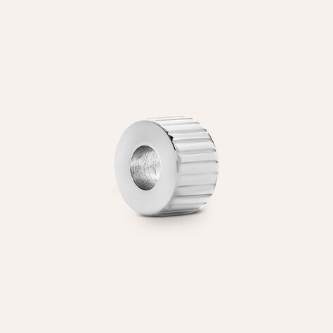 Bead Essential Code Acciaio Bicolore Bianco / Nero - Beads Uomo | Stroili