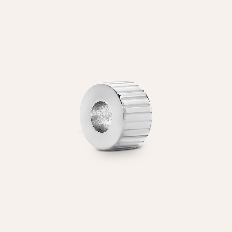 Bead Essential Code Acciaio Bicolore Bianco / Nero - Beads Uomo | Stroili