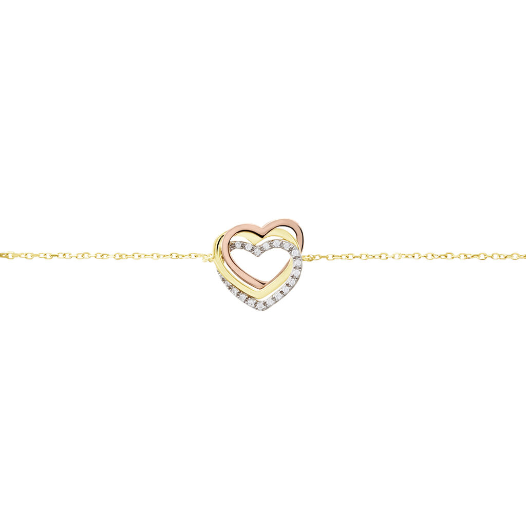 Bracciale Claire Oro Tricolore Cubic Zirconia - Bracciali Amicizia Donna | Stroili