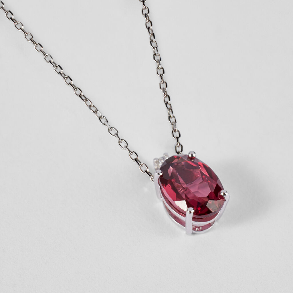 Collana Punto Luce Jasmine Oro Bianco Rodolite Diamante - Collane Punto Luce Donna | Stroili