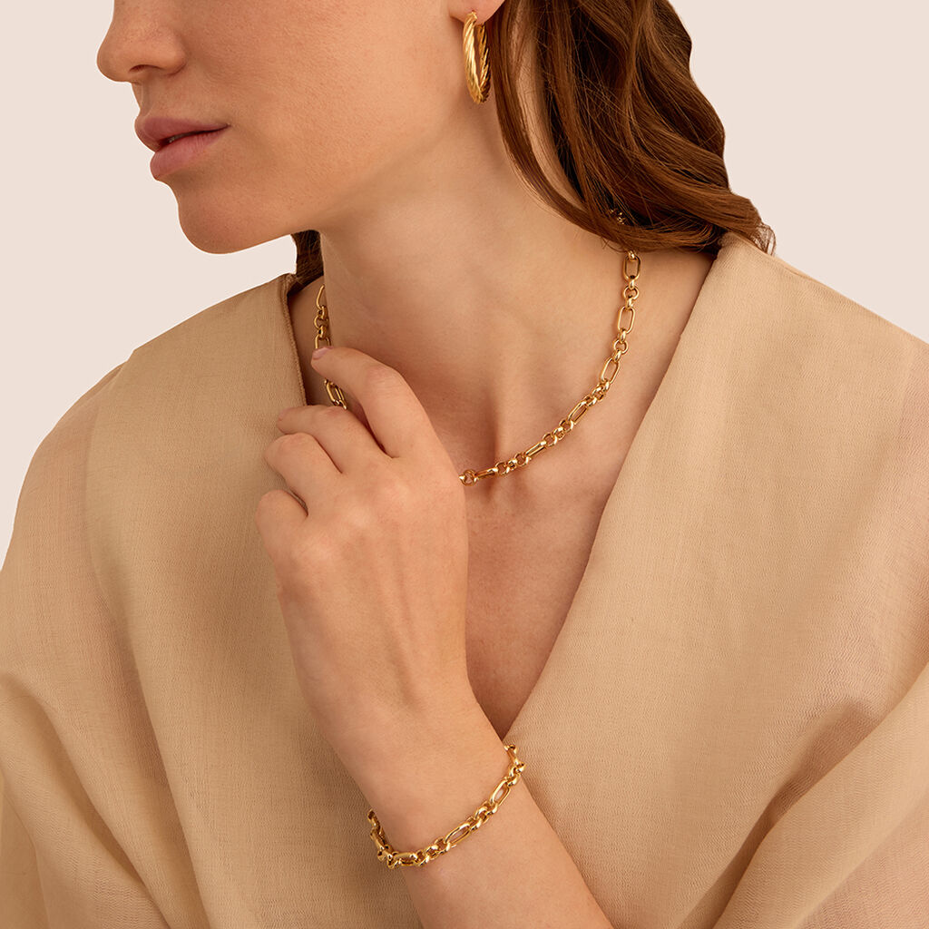 Orecchini A Cerchio Silver Collection Argento Dorato