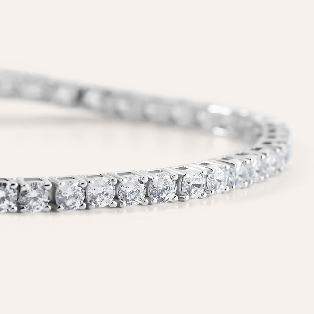 Bracciale Tennis Silver Elegance Argento Rodiato Cubic Zirconia