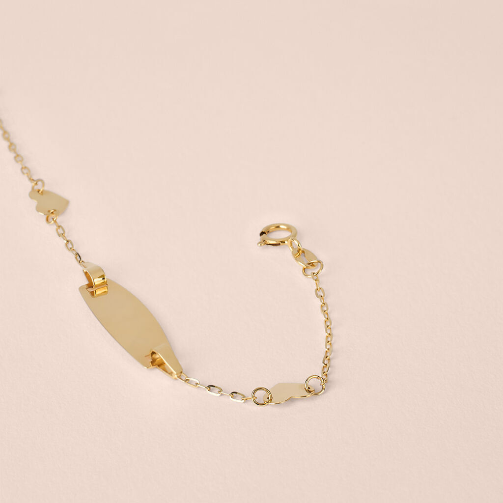 Bracciale Con Targhetta Religious Gold Oro Giallo - Bracciali Love Bambino | Stroili