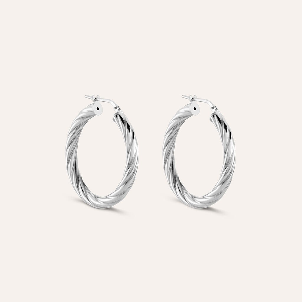 Orecchini A Cerchio Silver Collection Argento