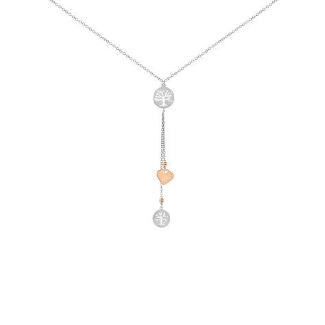 Collana Sunrise Acciaio Bicolore Bianco / Rosa Cristallo - Collane Donna | Stroili