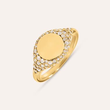 Anello Chevalier Silver Glow Argento Dorato Cubic Zirconia