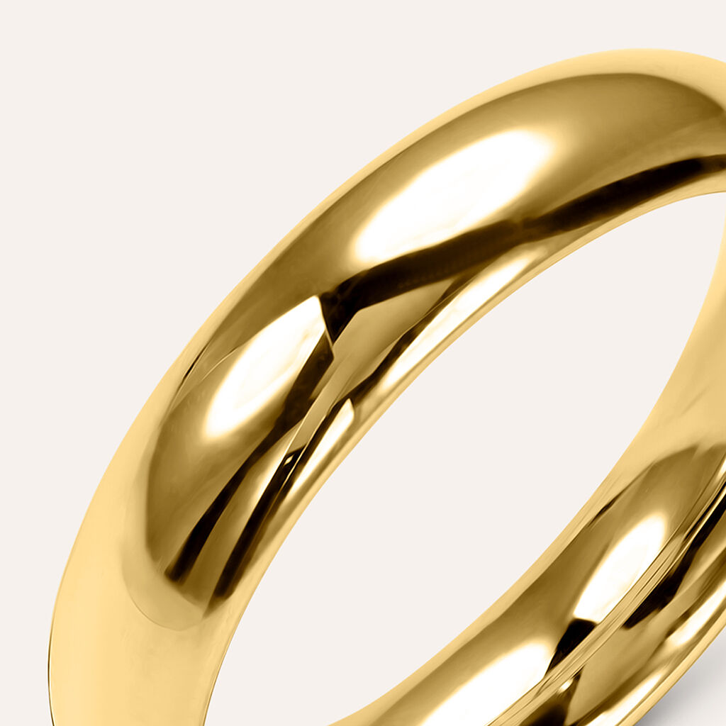 Fede Comoda Leggera 4.5 mm Oro Giallo - Anelli con Incisione Unisex | Stroili
