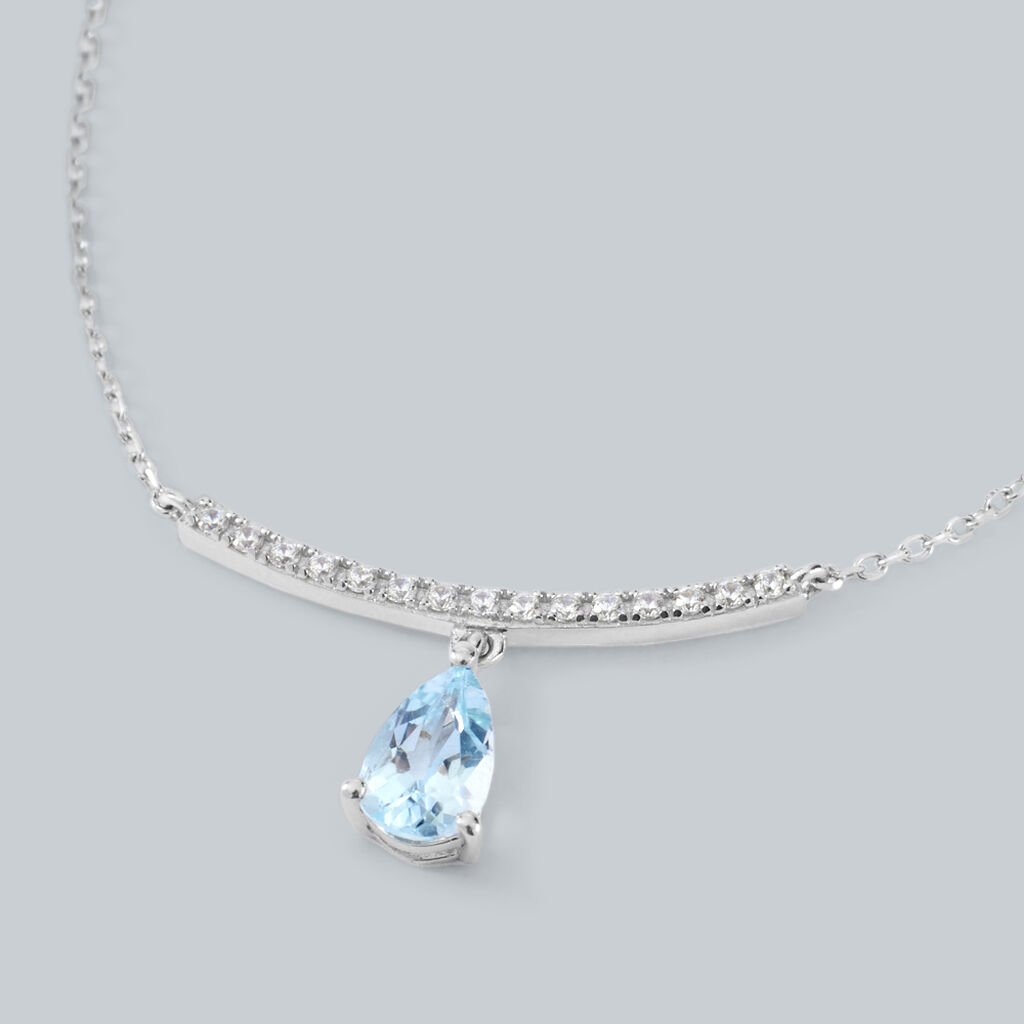 Collana Amélie Oro Bianco Topazio Cubic Zirconia - Collane Donna | Stroili