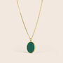 Collana Beverly Oro Giallo Malachite