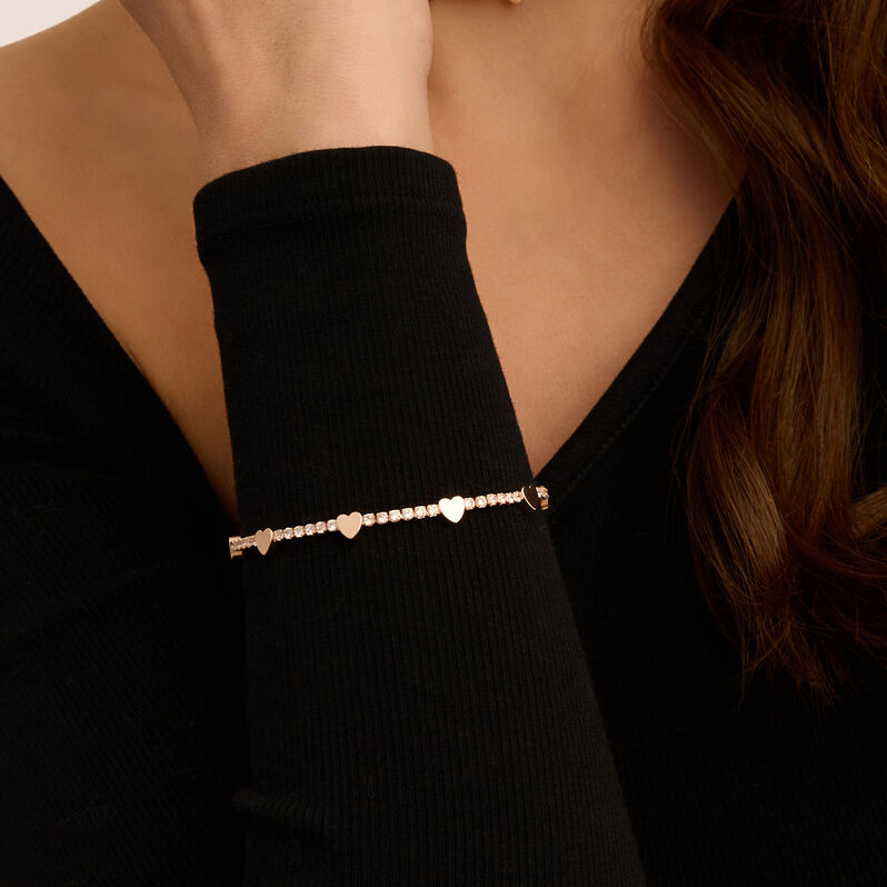 Bracciale Romantic Shine Ottone Rosa Cristallo - Bracciali Love Donna | Stroili
