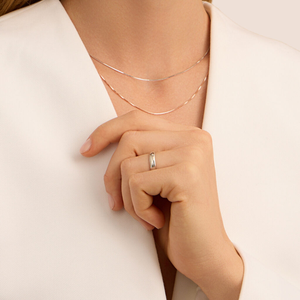 Anello Fedina Silver Collection Argento Rodiato Cubic Zirconia