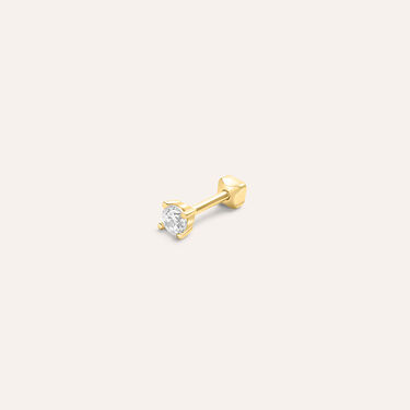 Piercing Orecchio Punto Luce Bon Ton Oro Giallo Cubic Zirconia