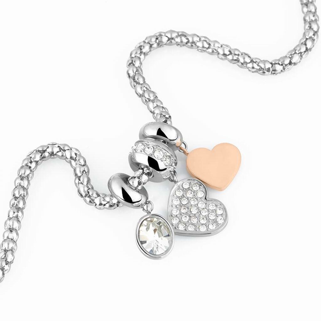 Collana Lady Chic Acciaio Bicolore Bianco / Rosa Cristallo - Collane Donna | Stroili