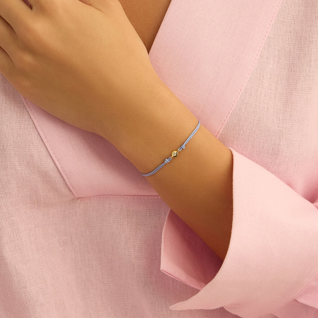 Bracciale Punto Luce Silver Diamonds Argento Dorato Diamante Lab-Grown