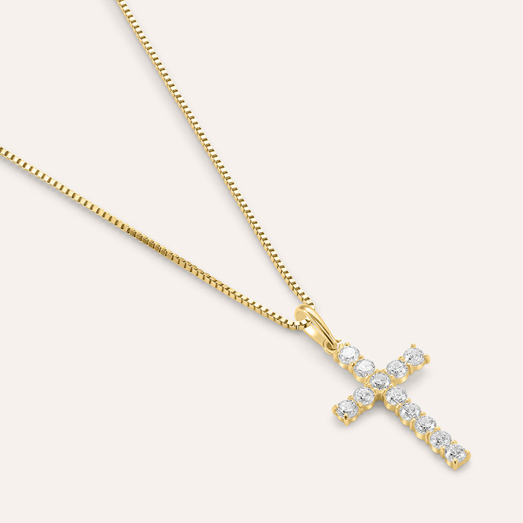 Pendente Holy Oro Giallo Cubic Zirconia
