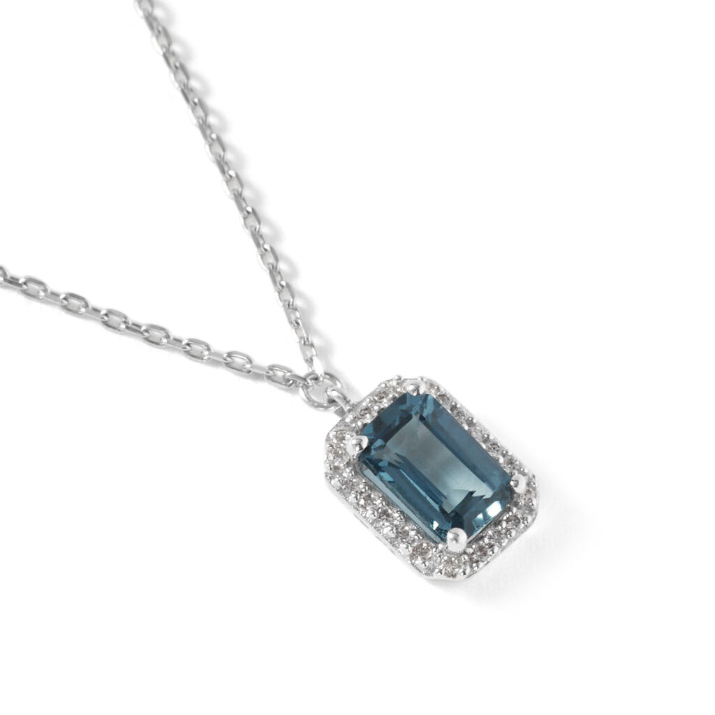 Collana Amélie Oro Bianco Topazio Cubic Zirconia - Collane Donna | Stroili