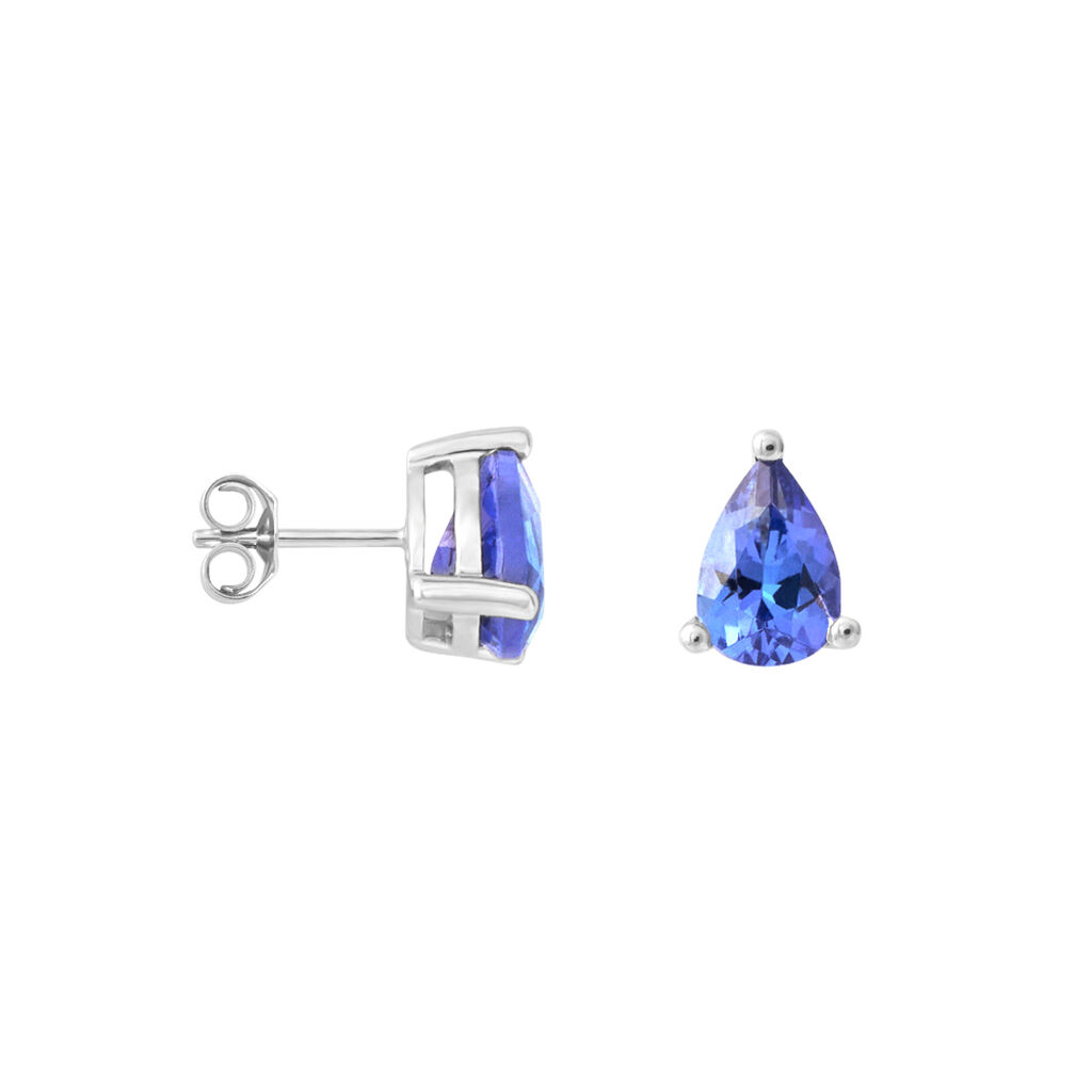 Orecchini Lobo Punto Luce Jasmine Oro Bianco Tanzanite - Orecchini a Lobo Donna | Stroili