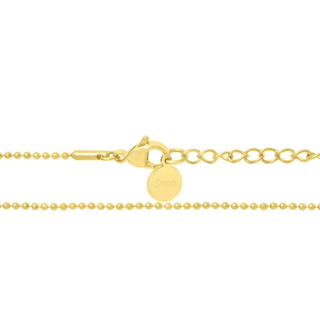 Collana Lady Code Acciaio Dorato Cristallo - Collane Donna | Stroili