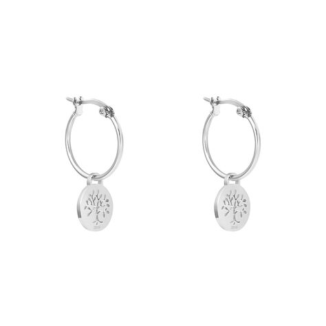 Orecchini A Cerchio Sunrise Acciaio Cristallo - Orecchini a Cerchio Donna | Stroili