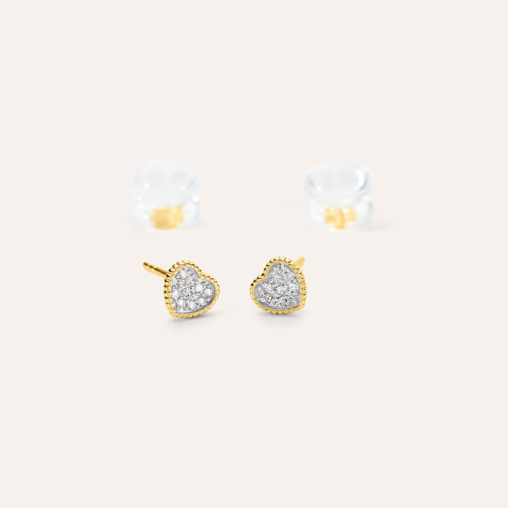 Orecchini Lobo Mon Petit Oro Giallo Diamante