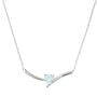Collana Punto Luce Amélie Oro Bianco Topazio Cubic Zirconia