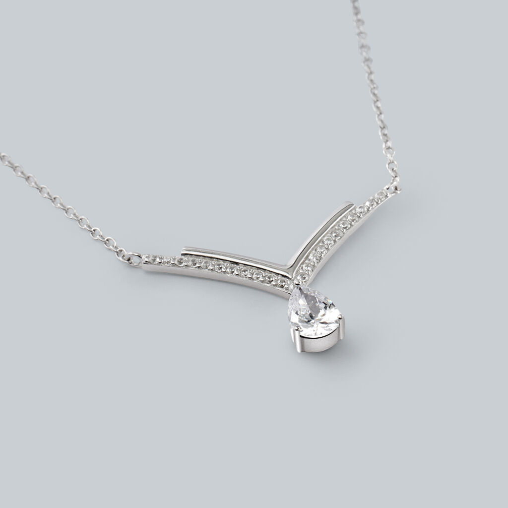 Collana Punto Luce Silver Elegance Argento Rodiato Cubic Zirconia - Collane Punto Luce Donna | Stroili