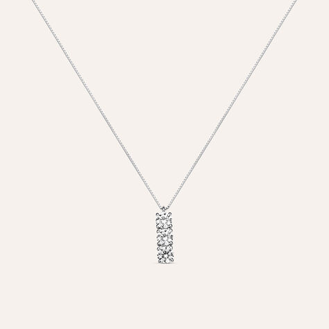 Collana Trilogy Claire Oro Bianco Cubic Zirconia - Gioielli Donna | Stroili