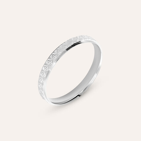 Fede Classica Diamantata 3 mm Oro Bianco - Anelli con Incisione Donna | Stroili