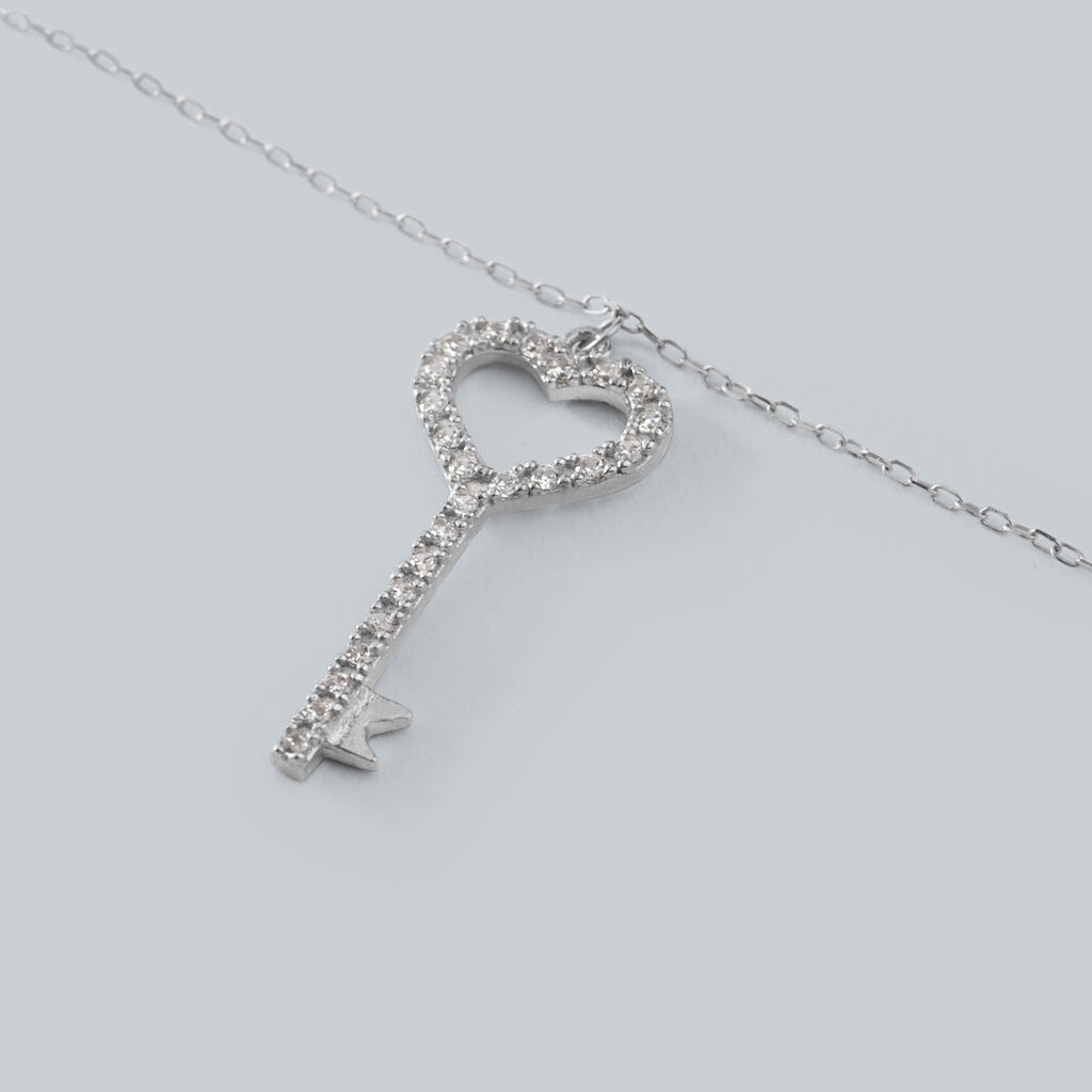 Collana Claire Oro Bianco Cubic Zirconia - Collane Donna | Stroili