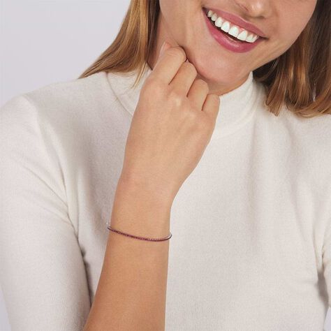 Bracciale Tennis Charlotte Oro Bianco Rubino - Bracciali Tennis Donna | Stroili