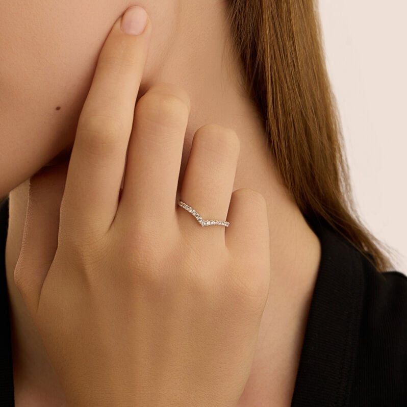 Anello Fantasia Claire Oro Bianco Cubic Zirconia - Anelli con Pietre Donna | Stroili