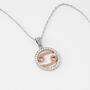 Collana Sunrise Acciaio Bicolore Bianco / Rosa Cubic Zirconia